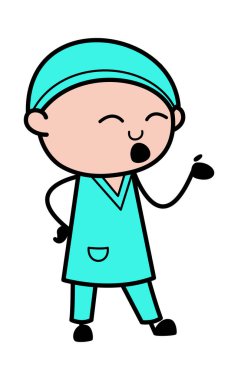 Çizgi film cerrahı konuşuyor.