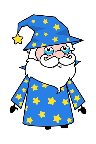 Cartoon Wizard Crying Illustration — Stock Vector