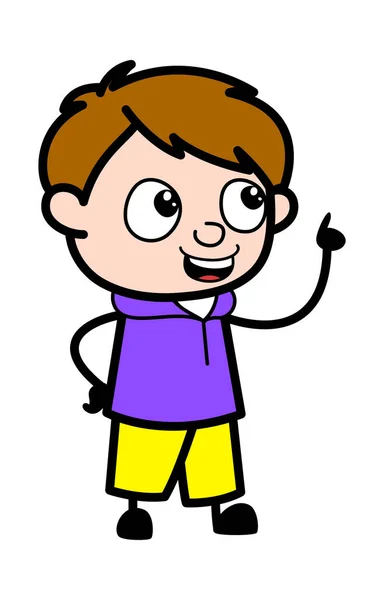 Cartoon Jongen Praten Gelukkig — Stockvector