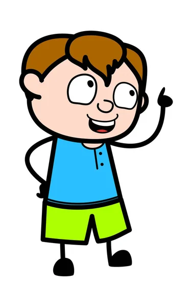Cartoon Teen Boy Talking Happy — стоковый вектор