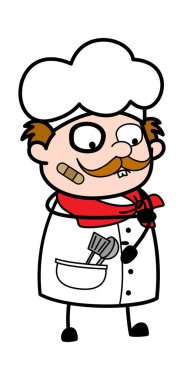 Yaralı Çizgi film İşadamı İllüstrasyonu