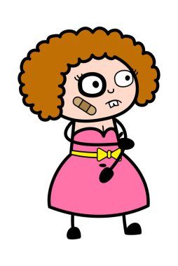 Yaralı Çizgi film Kadını