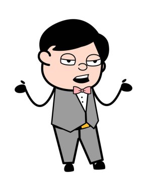 Damat Konuşan Çizgi Film İllüstrasyonu