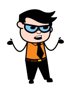 İş Adamı Konuşan Çizgi Film Çizimi