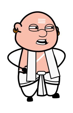 Kızgın Güney Hint Pandit Konuşan Çizgi Filmi