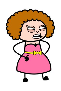 Kızgın Genç Bayan Konuşan Çizgi film