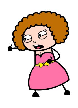 Hüsrana uğramış genç bayan bağırıyor.