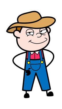 Eller belde Çizgi film Çiftçisi