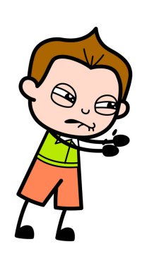 Sinirli Öğrenci Çizgi Filmi Çizimi