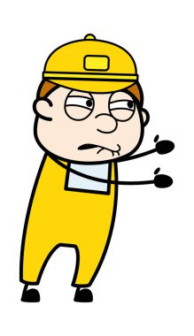 Rahatsız Kurye Adam çizgi film çizimi