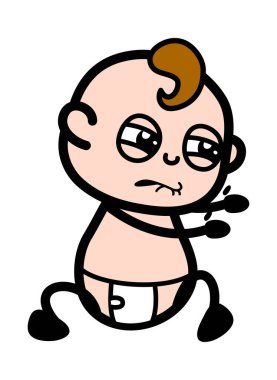 Sinirli Bebek çizgi film çizimi