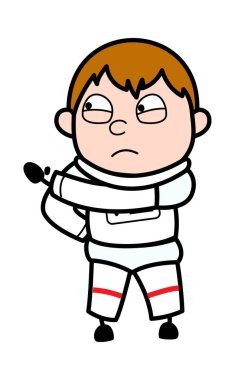 Çizgi film Astronotu Tehdit Edici Çizimler