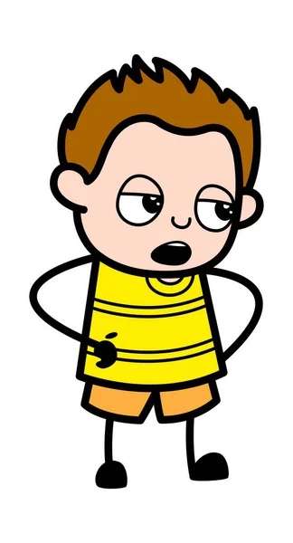 Aggressive Zeichentrickfigur Für Jungen — Stockvektor