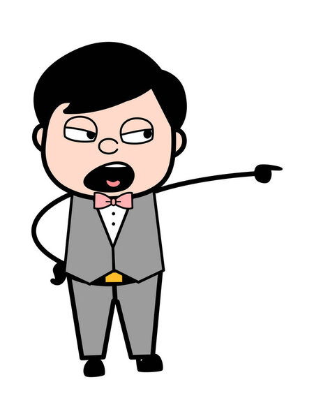 Angry Cartoon Groom Shouting