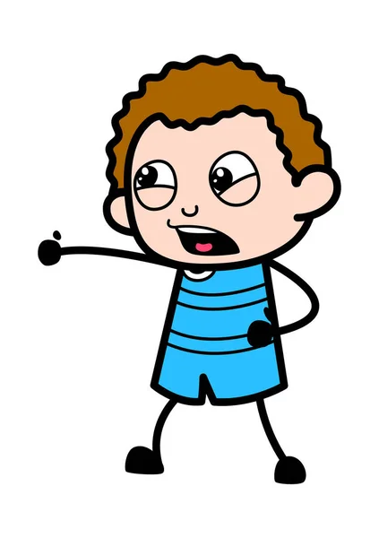 Frustrated Cartoon Kid Yelling — Stock Vector