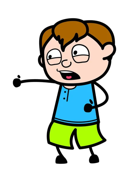 Frustrado Dibujos Animados Adolescente Chico Gritando — Vector de stock