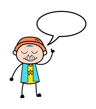 Konuşma köpüklü karikatür dedesi