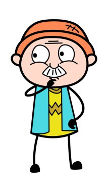 Çizgi film dedesi ciddi düşünüyor.