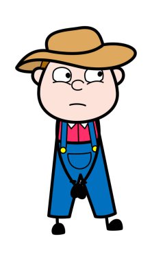 Utangaç Çiftçi Çizgi Film Çizimi