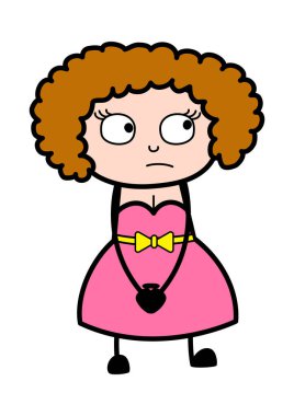 Utangaç genç bayan çizgi film karakteri