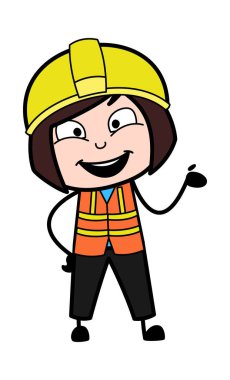 Mutlu Bayan Mühendis Çizgi Film Çizimi