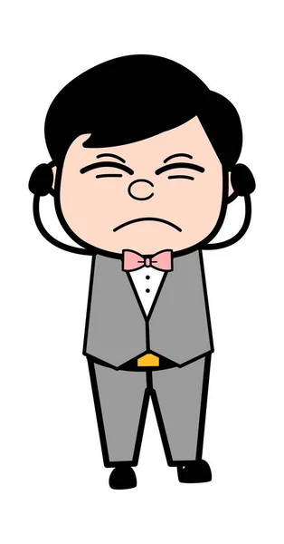 Ears Groom Cartoon — 스톡 벡터