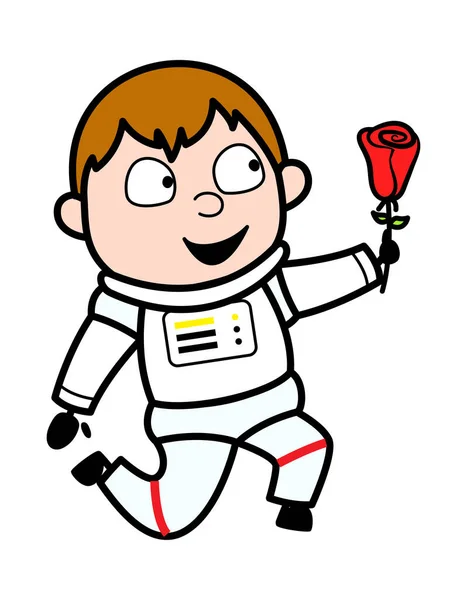 Cartoon Astronaut Föreslår Illustration — Stock vektor