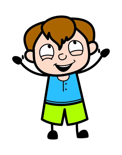 可怕的卡通少年男孩 — 图库矢量图片