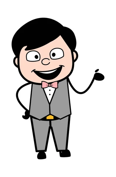 Happy Groom Cartoon Illustration — Stockový vektor