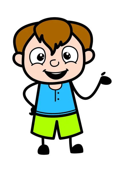 Happy Teen Boy Ilustração Dos Desenhos Animados — Vetor de Stock