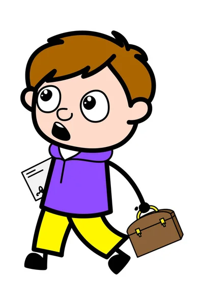 Cartoon Boy Oficina — Vector de stock