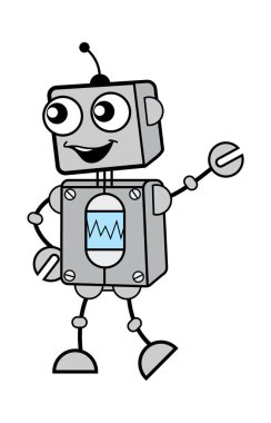 Çizgi Robot merhaba diyor.