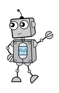 Yükseltilmiş El Robot çizgi filmi