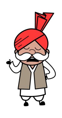 Çizgi film Haryanvi Yaşlı Adam Dalgın