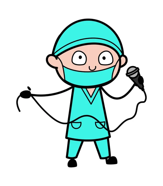 Design de personagens mulher médico chibi com máscara, Vetor Premium