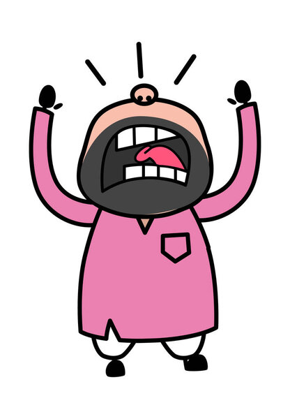 Кричащий симпатичный шарж на Сардара