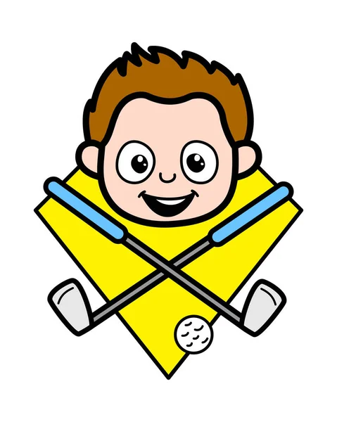 Cartoon Young Boy Golf Mascot — стоковий вектор