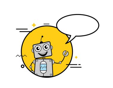 Chat Bubble ile Çizgi Robot