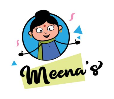 Hint bayan maskot logosu çizimi