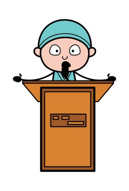 Cratoon Cerrahı konuşma yapıyor.