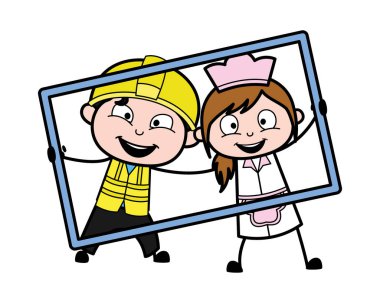 Garsonla karikatür mühendisi