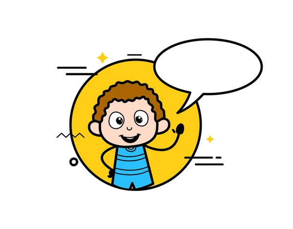 Cartoon Kid Chat Bubble — стоковый вектор