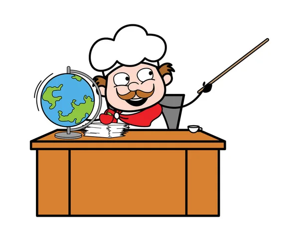 Cartoon Businessman Jako Nauczyciel — Wektor stockowy