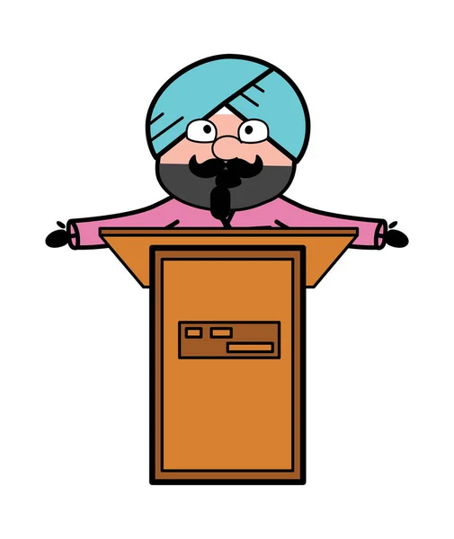 Cratoon Cute Sardar Diving Speech — Stockový vektor