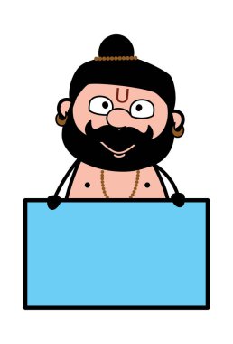 Çizgi film Pandit Boş Tahtayı Gösteriyor