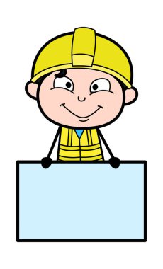 Karikatür Mühendisi Boş Tahta Gösteriyor