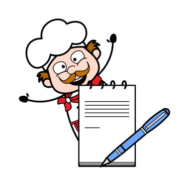 Günlük ve kalemle Karikatür İşadamı