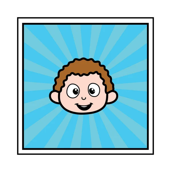 Kid Cartoon Face Ilustração — Vetor de Stock