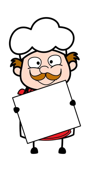 Cartoon Zakenman Met Spandoek — Stockvector