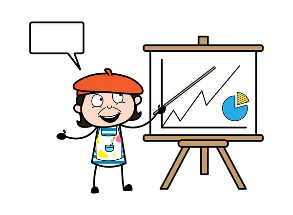 Cartoon Artist Presentation Baord — Stockový vektor